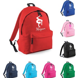 Cartable de gymnaste personnalisé pour enfants BG125 - N'importe quel nom, sac à dos personnalisé, sac à dos cartable pour enfants