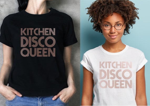 Kitchen Disco Queen T-shirt Rose Gold 
