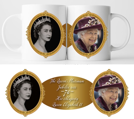 Taza del Jubileo de Platino de Su Majestad la Reina C / Copa - Etsy España