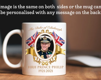 HRH Prince Philip, Duke of Edinburgh Mug F | Commemorative Tribute| Royal Mug