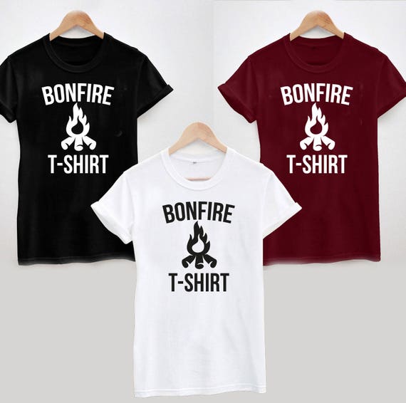Bonfire Tshirt Cool Funny Guy Fawkes' Night Fireworks Etsy