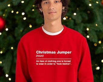 Funny Christmas Jumper Dictionary Definition Noun – Bah Humbug Sweatshirt – Sarcastic Xmas Jumper RX301