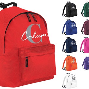 Nom personnalisé pour enfants + lettre cartable BG125J - Tous les prénoms, sac à dos personnalisé, sac à dos pour la rentrée des classes