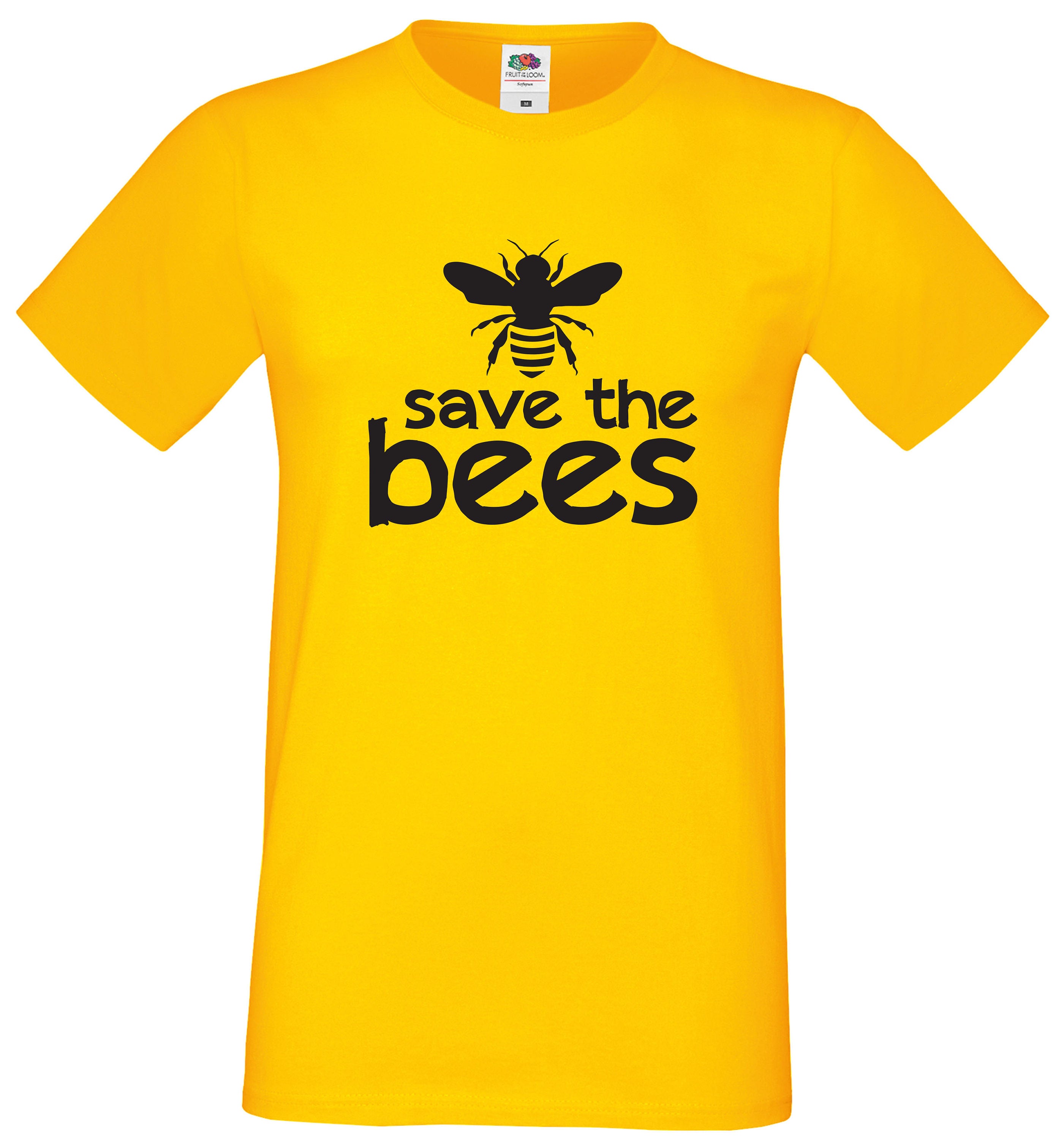 Save the Bees T-shirt Yellow Ladies Mens Conservation - Etsy