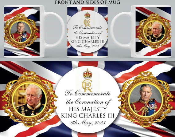 Tasse émail Commémorative King Charles III - Couronnement 2023 - Cadeau Collection