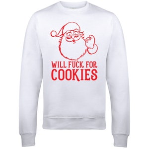 Will Fk For Cookies JH030 Rude Funny Naughty Christmas Sweatshirt Jumper Sweater Joke Christmas Jumper Bad Santa image 3