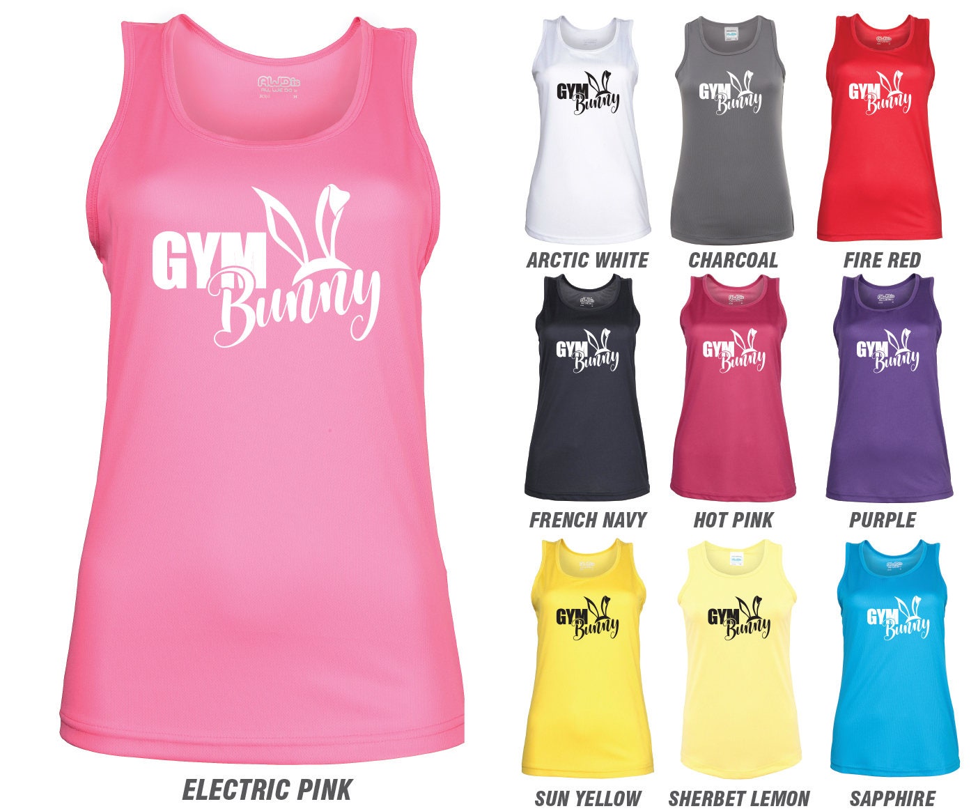 Back To The Gym Girls Vest Tee Top Gym Workout Fitness JC015 Back To The Gym Girls Vest Tee Top Gym Workout Fitness JC015