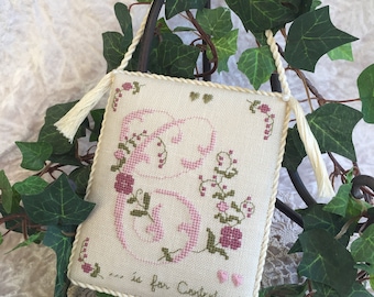 The Letter &#39;C&#39; is for ... : PDF DOWNLOAD - Decorative Alphabet Letter | Cross Stitch | Hanging Ornamental or Sachet