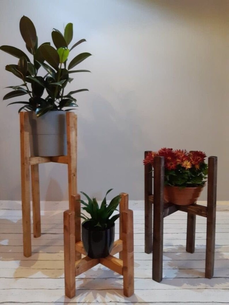 Real Wood Handmade Plant Flower Pot Stand Holder Display Shelf Etsy UK