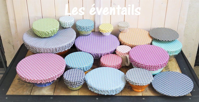 Charlottes with round dishes 8 sizes for mug yogurt pot bowl salad bowl cotton pie dish coated fan pattern zero waste