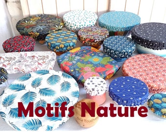 Charlotte on round oval or rectangular dish in coated cotton Nature patterns of your choice zero waste food charlotte