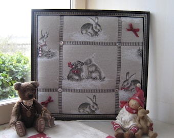 Jumble nursery fabric printed rabbits