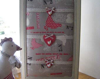 Jumble country chic fabric hens