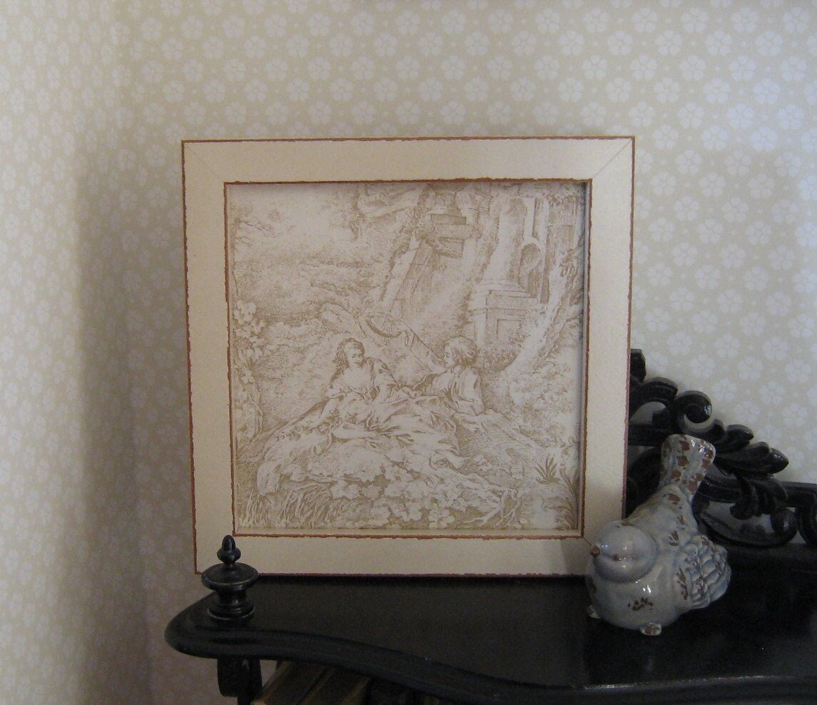 Cadre Toile de Jouy, Décoration Murale