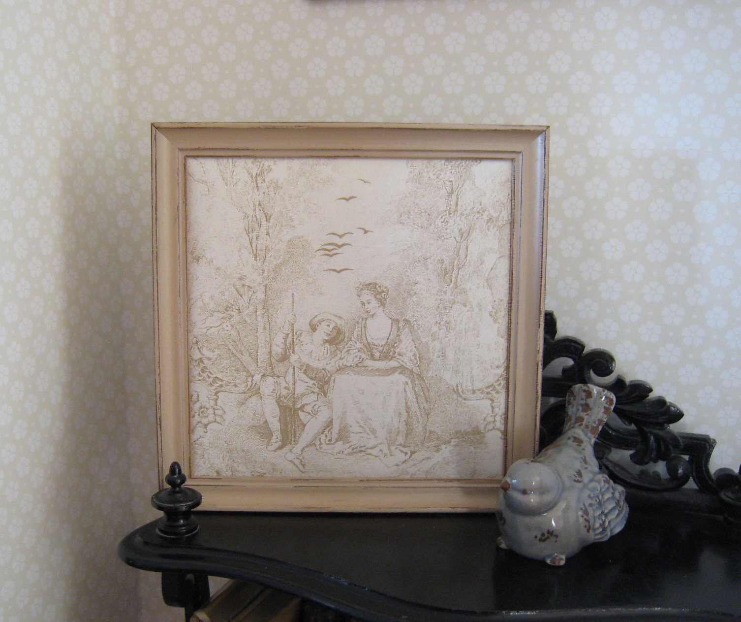 Cadre Toile de Jouy, Décoration Murale