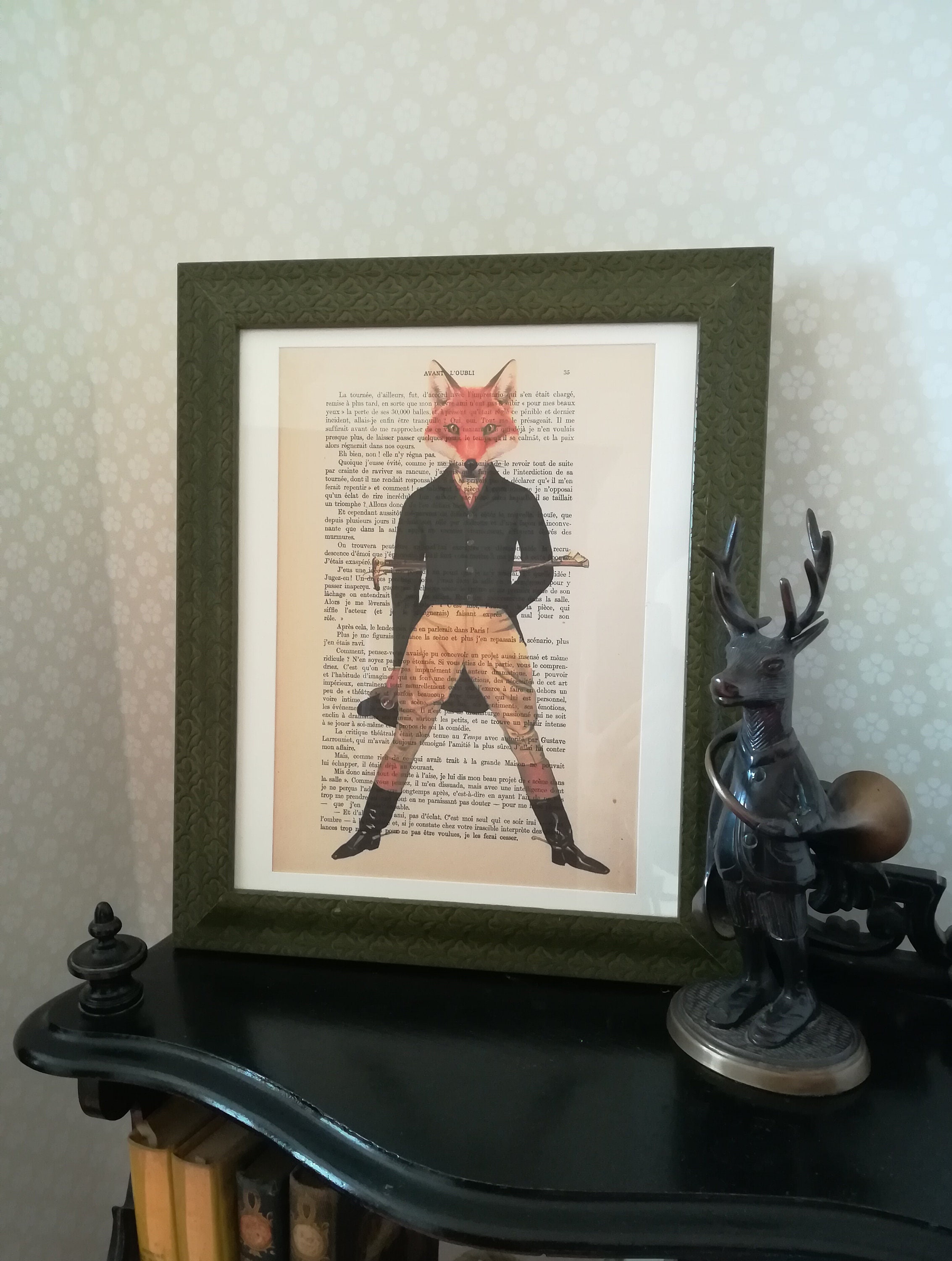 Cadre, Affiche Imprimée, Renard Habillé