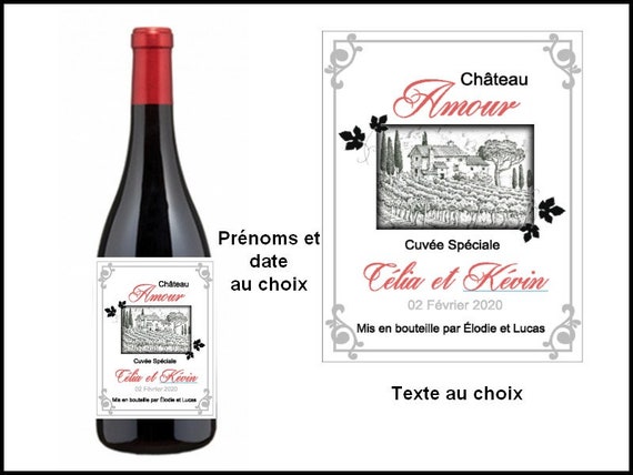 Étiquette bouteille de vin personnalisée - Classique