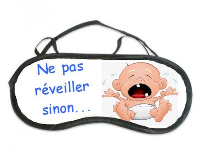 Masque de nuit de sommeil personnalisé, 8 modèles humour au choix image 4