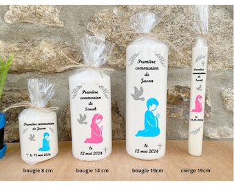 Personalized Communion, Confirmation, First Communion candle, communion keepsake, table decoration, ceremony, communicant