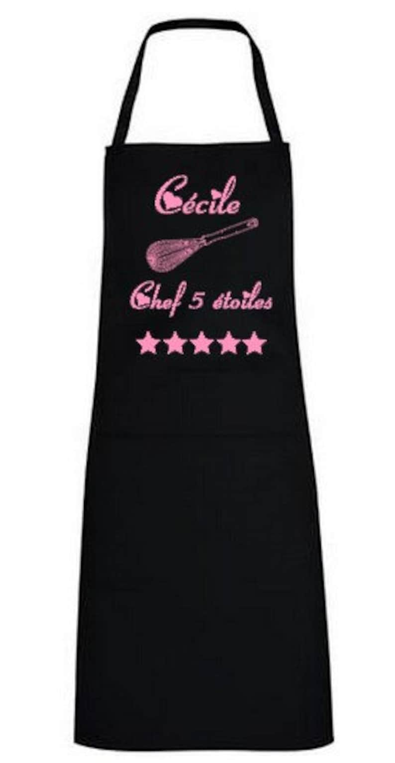 Tablier de cuisine personnalisé, Inscriptions au choix, 7 modeles au choix image 2