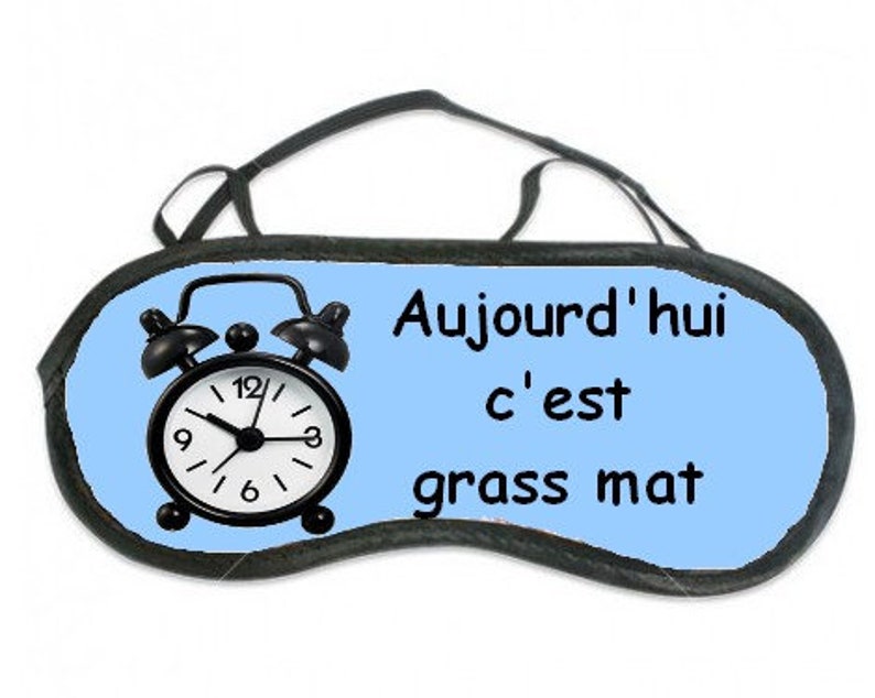 Masque de nuit de sommeil personnalisé, 8 modèles humour au choix réveil