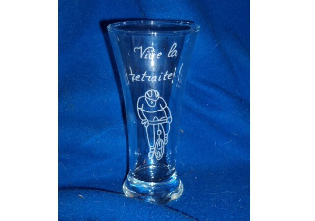 1 Verre à Ricard Gravé et Personnalisé Dessin Sport Inscriptions Au Choix, Foot, Moto, Vélo, Basket,