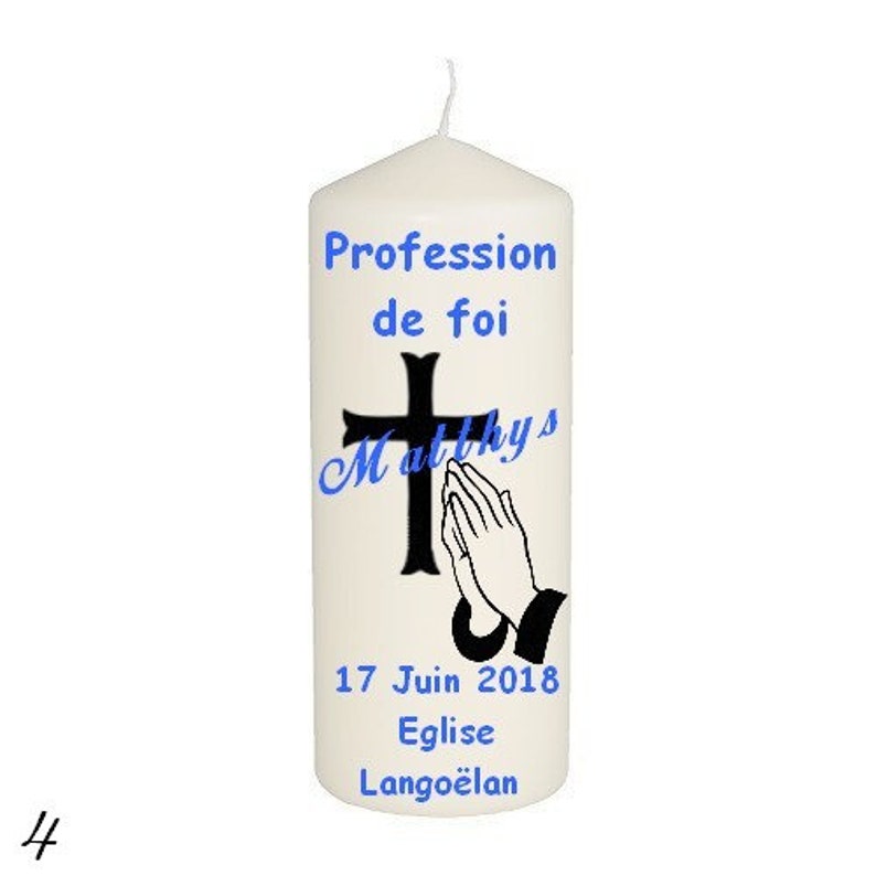 Bougie Personnalisée Communion 15cm de hauteur Inscriptions Etsy