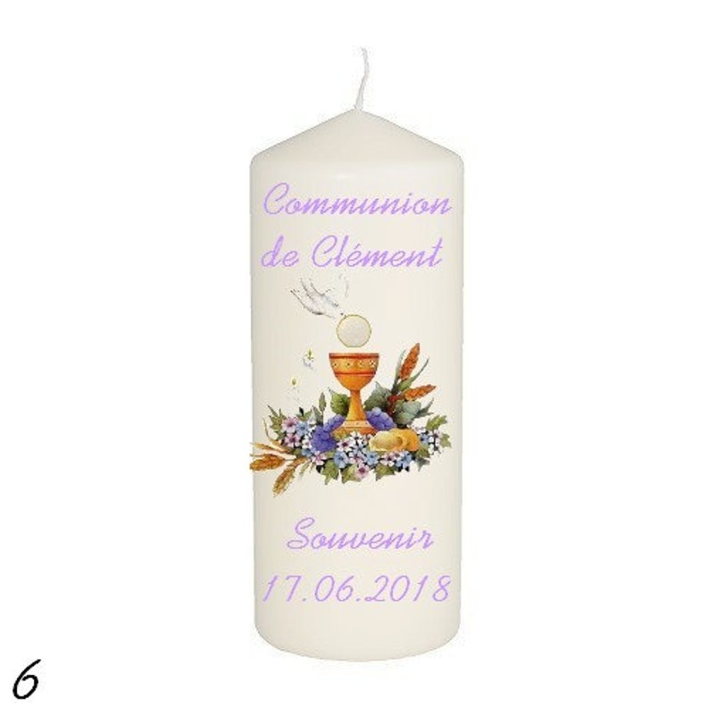 Bougie Personnalisée Communion 15cm de hauteur Inscriptions Etsy France