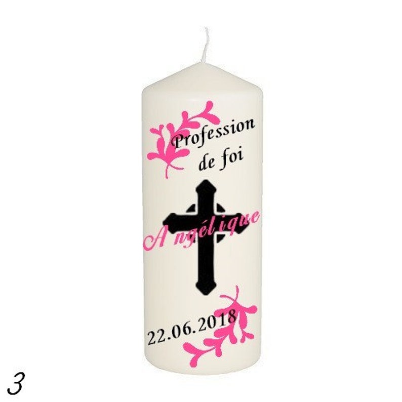 Bougie Personnalisée Communion 15cm de hauteur Inscriptions Etsy France