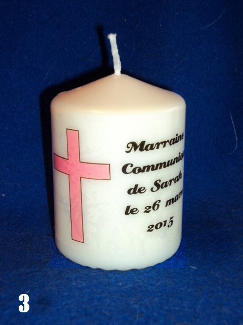 Bougie Personnalisée Communion de 8cm de hauteur Inscriptions Etsy France