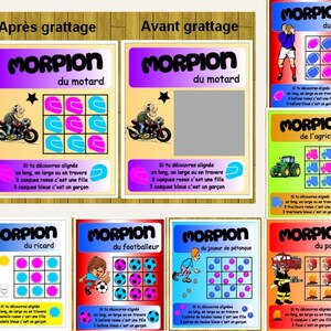Ticket à gratter Annonce sexe bébé originale, Moto, Ricard, Foot, Rugby, Pétanque, Pompier