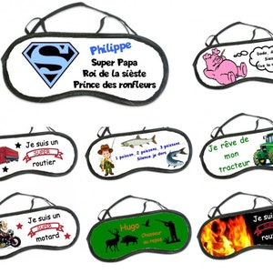 Personalized night sleep mask, 8 models for men to choose from image 1