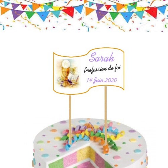 Cake Decoration Communion Custom Topper Cake 4 Models To Etsy