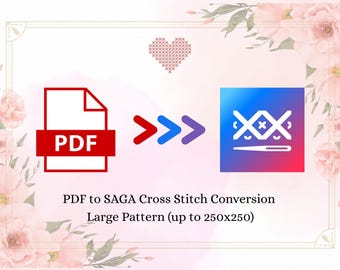 PDF to SAGA Kreuzstich Konversionsservice (großes Muster)