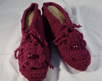 chaussons de lit, T.39/40,chaussons d'intérieur, Fuschia - idéal pour frileuses -