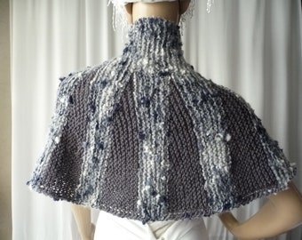 Outlander inspired capelet, handmade knit, 2 sizes to choose from