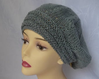 béret femme tricot, bonnet femme tricot, tricot fait main, béret chaud,