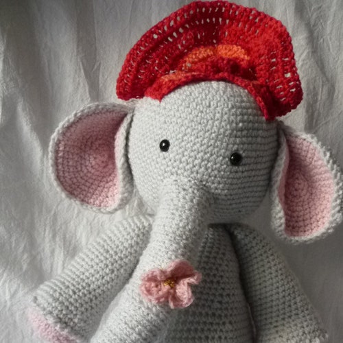 UNIQUE amigurumi shops elephant, crocheted elephant, large handmade elephant, crocheted