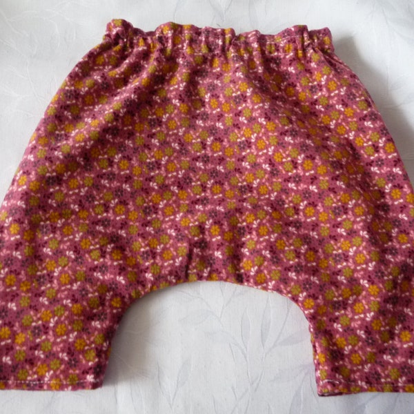 Sarouel/pantalon  unisexe, modèle GRENADINE,  velours de coton milleraies doublé coton