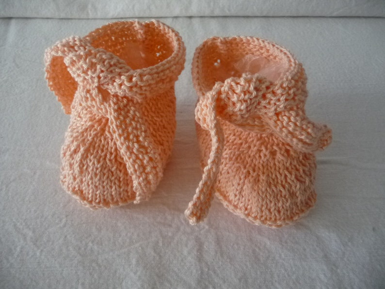 Brassière bébé coton chaussons coton tricot fait main | Etsy