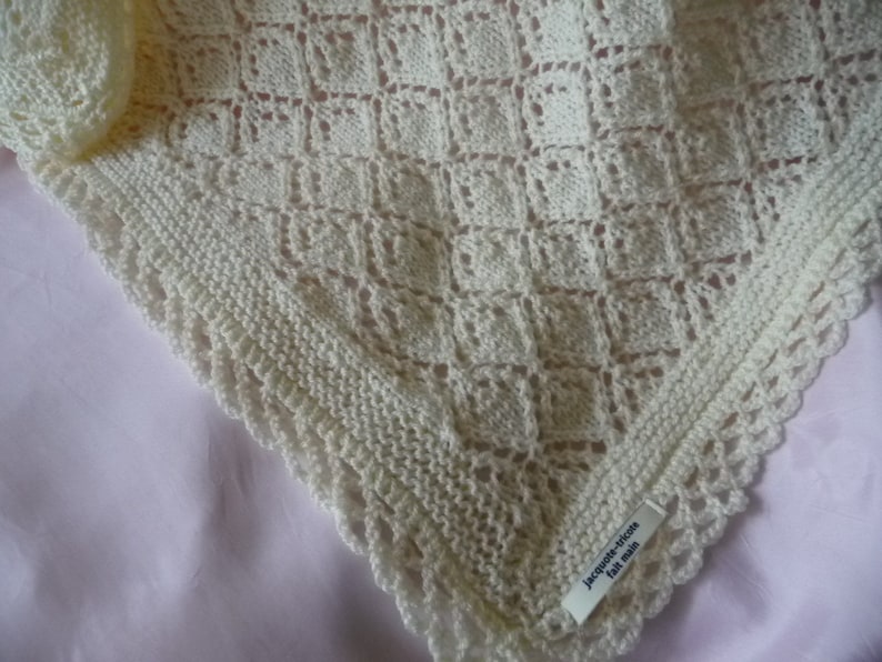handmade birth gift acrylic blanket knit baby blanket.