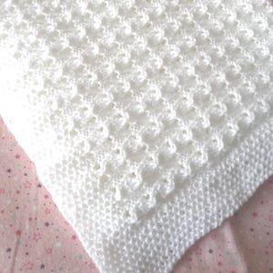 cadeau de naissance, châle , couverture bébé, tricot fait main,