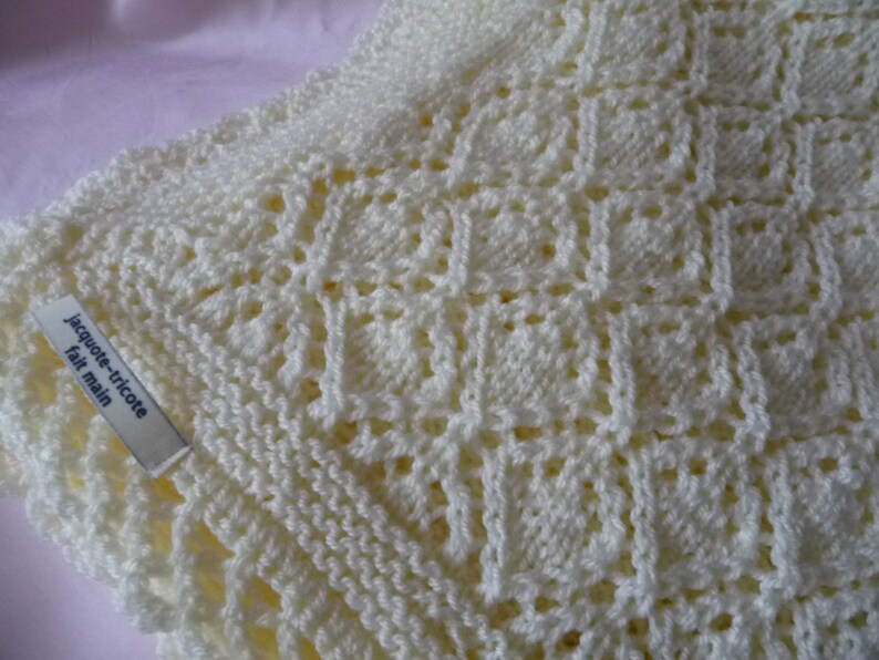 handmade birth gift acrylic blanket knit baby blanket.
