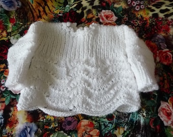 cadeau de naissance, brassière bébé , tricot fait main,