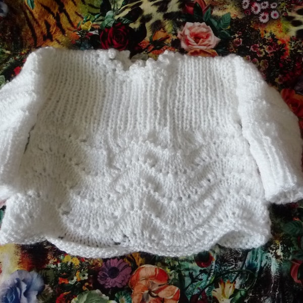 cadeau de naissance, brassière bébé , tricot fait main,