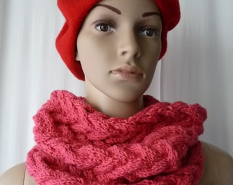 knit snood, snood, knit neck, closed scarf, handmade knit,
