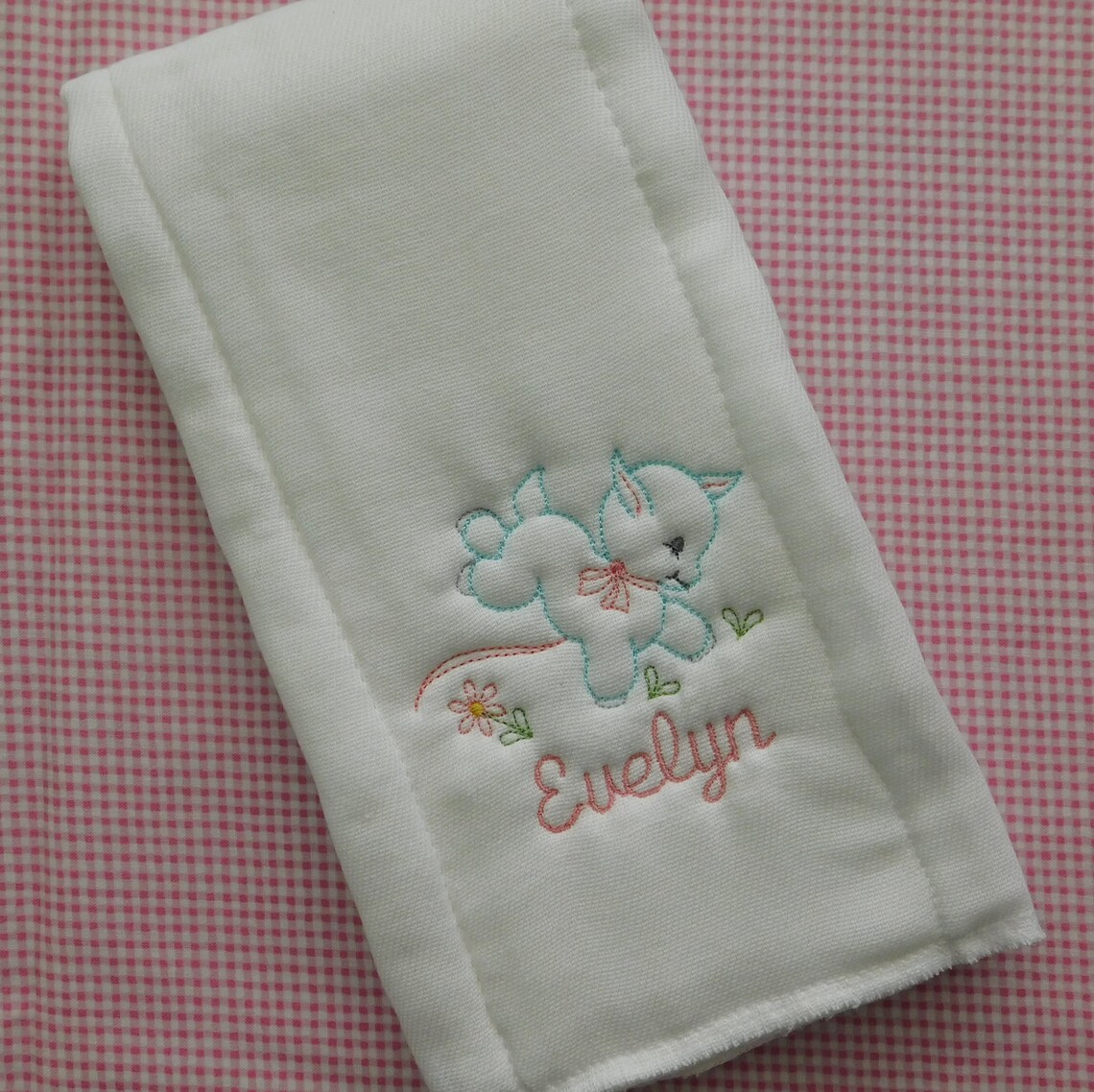Personalized burp cloths for baby Girl Embroidered Burp Etsy