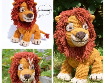 Crochet Pattern for The Lion King- Adult Simba Crochet Pattern in English in American Crochet Terms- Adult Lion Amigurumi