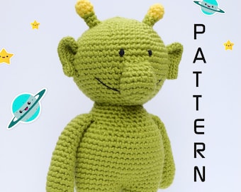 Gehaakt poppatroon Q Pootle 5 - Alien Doll haakpatroon in het Engels in de VS Haakvoorwaarden - Q Pootle 5 Amigurumi - PDF Instant Download