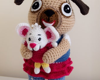 Chip and Potato Inspired Two Dolls Crochet Pattern Set in American